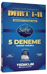 DHBT I-II Ortaöğretim - Ön Lisans - Lisans Safir Serisi Tamamı Çözümlü 5 Deneme Sınavı