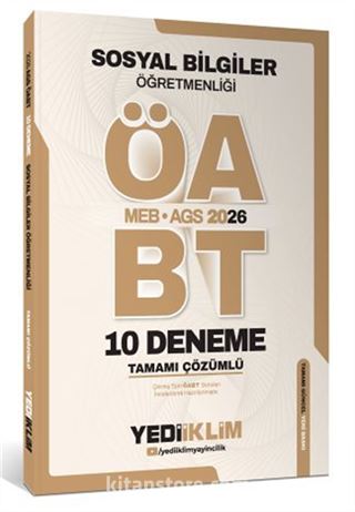 AGS ÖABT Sosyal Bilgiler Öğretmenliği Tamamı Çözümlü 10 Deneme Sınavı