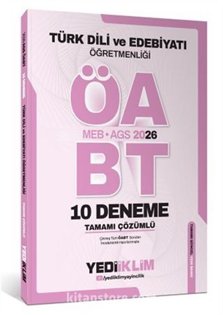 AGS ÖABT Türk Dili Ve Edebiyatı Öğretmenliği Tamamı Çözümlü 10 Deneme Sınavı