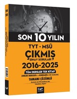 TYT MSÜ Son 10 Yılın Çıkmış Soruları 2016 2025