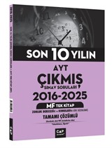 AYT MF Tek Kitap Son 10 Yılın Çıkmış Soruları 2016 2025