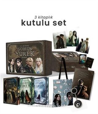 Gümüş Yürek Serisi (Üç Kitaplık Hediyeli Yan Boyamalı Kutu)