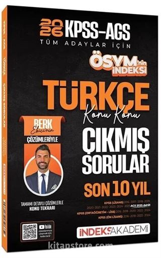 2026 KPSS MEB-AGS Türkçe ÖSYM nin İndeksi Çıkmış Sorular Son 10 Yıl Konu Konu Çözümlü