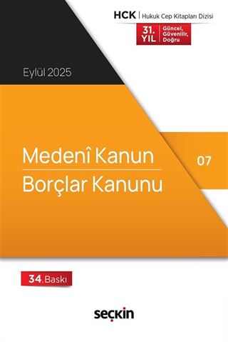 Medeni Kanun - Borçlar Kanunu (Cep Kitabı)