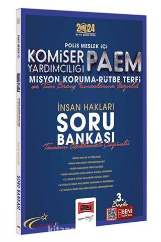 2024 Polis Meslek İçi PAEM Komiser Yardımcılığı Misyon Koruma Rütbe Terfi ve Tüm Branş Sınavlarına Hazırlık Yıldız Serisi İnsan Hakları Soru Bankası