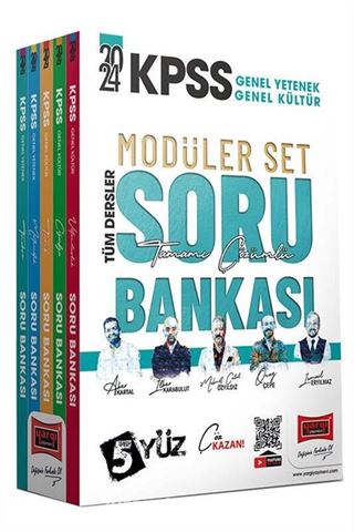 2024 KPSS 5Yüz Ekibi GK-GY Tüm Dersler Tamamı Çözümlü Soru Bankası Modüler Set