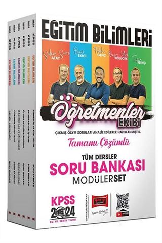 2024 KPSS Eğitim Bilimleri Öğretmenler Ekibi Tüm Dersler Tamamı Çözümlü Modüler Soru Bankası Seti