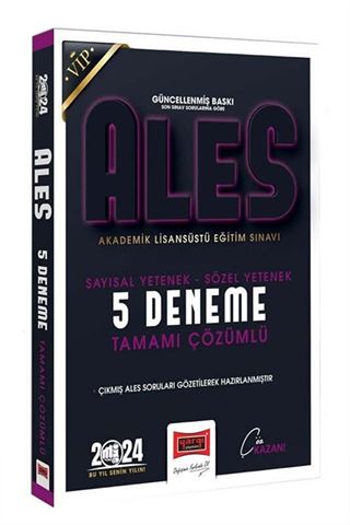 2024 ALES Vip Sayısal-Sözel Yetenek Tamamı Detaylı Çözümlü 5 Deneme Sınavı
