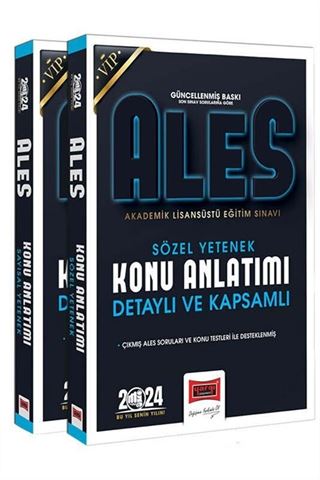 2024 ALES Vip Sayısal-Sözel Detaylı ve Kapsamlı Konu Anlatımlı Set