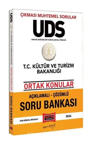 2024 UDS T.C Kültür ve Turizm Bakanlığı Ortak Konular Açıklamalı Çözümlü Soru Bankası