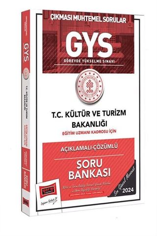 GYS Kültür ve Turizm Bakanlığı Eğitim Uzmanı Kadrosu İçin Açıklamalı Çözümlü Soru Bankası
