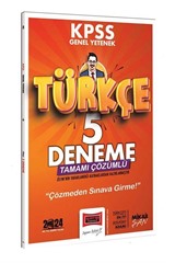 2024 KPSS Genel Yetenek Türkçe Tamamı Çözümlü 5 Deneme