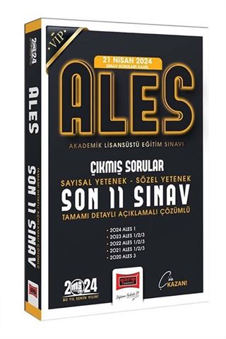 2024 ALES Son 11 Sınav Çıkmış Sorular (21 Nisan 2024 Sınavı Dahil)