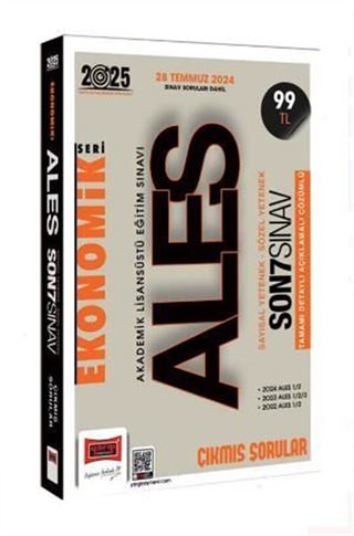 2025 ALES Vip Ekonomik Seri Sayısal-Sözel Yetenek Son 7 Sınav Çıkmış Sorular (28 Temmuz 2024) Sınav Soruları Dahil