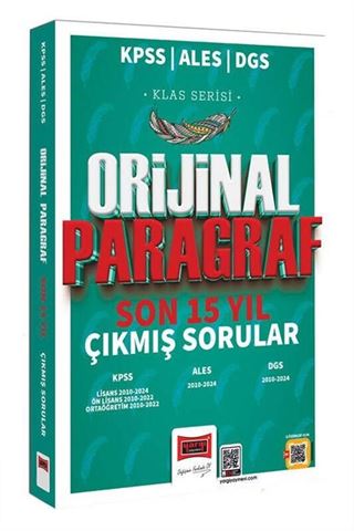2025 KPSS ALES DGS Klas Serisi Orijinal Paragraf Son 15 Yıl Çıkmış Sorular