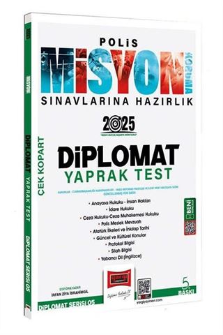 2025 Polis Misyon Sınavlarına Hazırlık Diplomat Serisi Diplomat Çek Kopart Yaprak Test