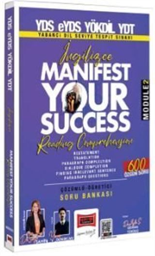 2025 YDS eYDS YÖKDİL YDT İngilizce Manifest Your Success Reading Comprehension Soru Bankası