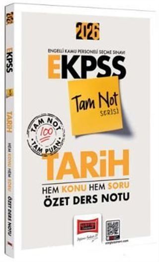 2026 E-KPSS Tam Not Serisi Tarih Hem Konu Hem Soru Özet Ders Notu