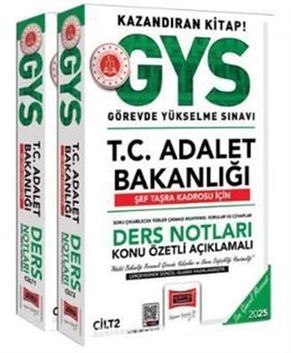 2025 GYS T.C Adalet Bakanlığı Şef Taşra Kadrosu İçin Ders Notları (2 Cilt)