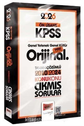 2026 KPSS Ön Lisans GK-GY Orijinal 2010-2024 Konu Konu Çıkmış Sorular