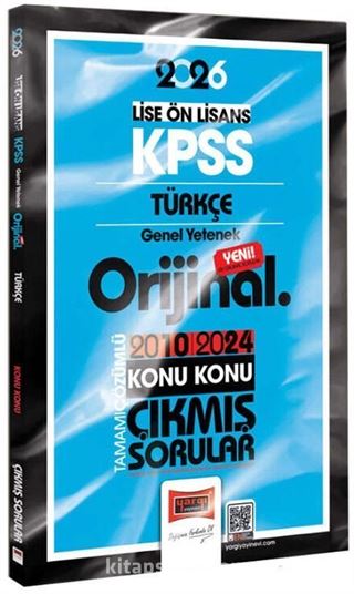 2026 KPSS Lise-Önlisans Türkçe Orijinal 2010-2024 Konu Konu Çıkmış Sorular
