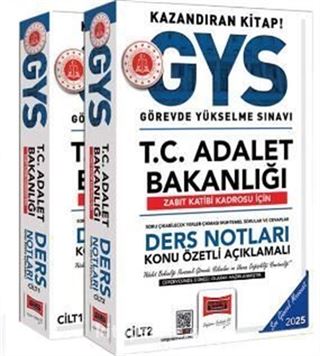 2025 T.C Adalet Bakanlığı Zabıt Katibi Kadrosu İçin Ders Notları (2 Cilt)