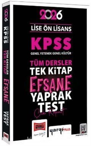 2026 KPSS Lise Ön Lisans GK-GY Tüm Dersler Tek Kitap Efsane Çek Kopart Yaprak Test