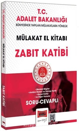 T.C. Adalet Bakanlığı Zabıt Katibi Mülakat El Kitabı Soru Cevaplı