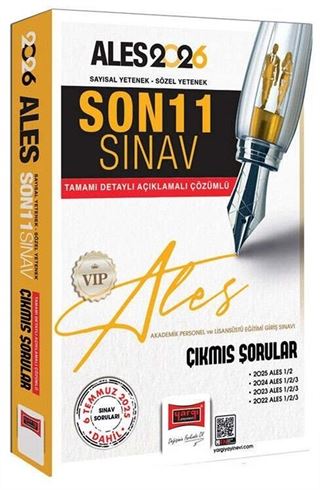 2026 ALES VİP Sayısal-Sözel Yetenek Son 11 Sınav Çıkmış Sorular (6 Temmuz Dahil)