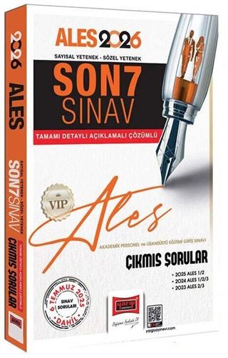 2026 ALES VİP Sayısal-Sözel Yetenek Son 7 Sınav Çıkmış Sorular (6 Temmuz Dahil)