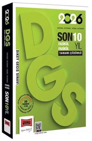2026 DGS Sayısal-Sözel Yetenek Fasikül Fasikül Son 10 Yıl Çıkmış Sorular