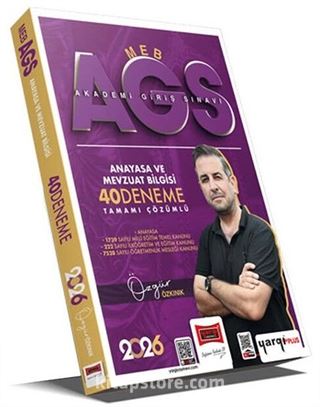 2026 MEB-AGS Anayasa ve Mevzuat Bilgisi Tamamı Çözümlü 40 Deneme