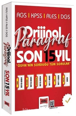 2026 KPSS AGS ALES DGS Orijinal Paragraf 15 Yıl Çıkmış Sorular