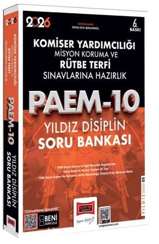 2026 PAEM Komiser Yardımcılığı Misyon Koruma ve Rütbe Terfi Sınavlarına Hazırlık Yıldız Disiplin Soru Bankası