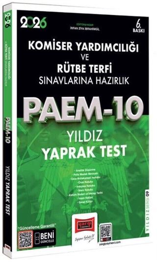 2026 PAEM Komiser Yardımcılığı ve Rütbe Terfi Sınavlarına Hazırlık Yıldız Yaprak Test