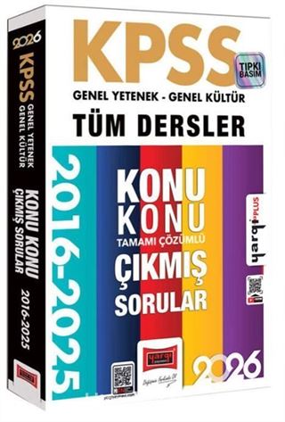 2026 KPSS GK-GY Tüm Dersler Tamamı Çözümlü 10 Yıl Çıkmış Sorular (2016-2025)
