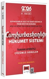 2026 Kaymakamlık-Adli ve İdari Hakimlik-Paem-Misyon Koruma-KPSS ve Diğer Tüm Kurum Sınavları İçin Cumhurbaşkanlığı Hükümet Sistemi Çözümlü Sorular