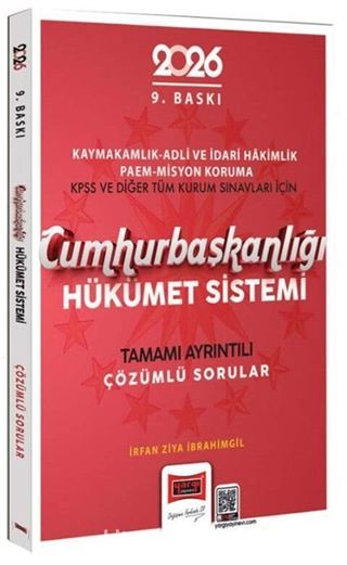 2026 Kaymakamlık-Adli ve İdari Hakimlik-Paem-Misyon Koruma-KPSS ve Diğer Tüm Kurum Sınavları İçin Cumhurbaşkanlığı Hükümet Sistemi Çözümlü Sorular