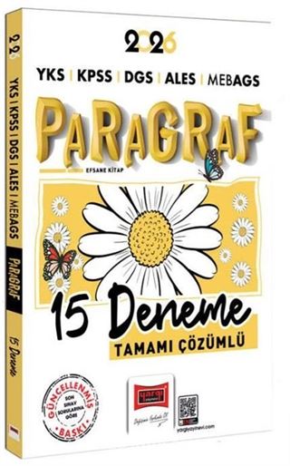 2026 YKS KPSS DGS ALES MEB-AGS Papatya Serisi Paragraf Tamamı Çözümlü 15 Deneme