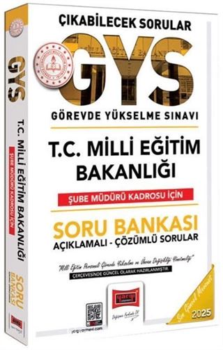 2025 T.C. MEB Şube Müdürü Soru Bankası Açıklamalı Çözümlü