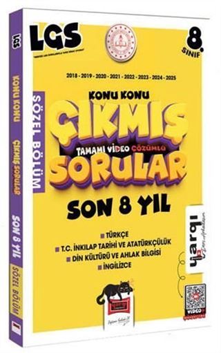 8. Sınıf LGS 2018-2025 Konu Konu Son 8 Yıl Çıkmış Sorular Sözel Bölüm