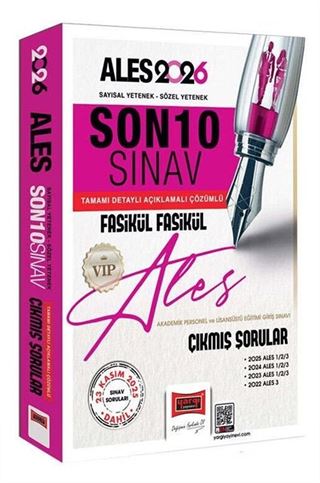 2026 ALES VIP Son 10 Sınav Fasikül Fasikül Çıkmış Sorular (23 Kasım 2025 Sınavı Dahil)