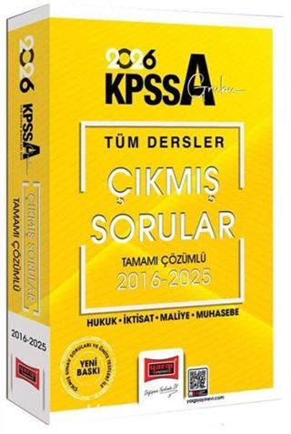 2026 KPSS-A Grubu Tüm Dersler 2016-2025 Tamamı Çözümlü Çıkmış Sorular