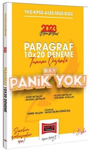 Yargı Yayınları 2023 KPSS-YKS-ALES-DGS-MSÜ Panik Yok Tamamı Çözümlü 10x20 Paragraf Deneme