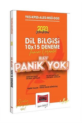 Yargı Yayınları 2023 KPSS-YKS-ALES-MSÜ-DGS Panik Yok Tamamı Çözümlü Dil Bilgisi 10x15 Deneme