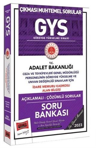 Yargı Yayınları 2023 Adalet Bakanlığı Ceza ve Tevkifevleri Genel Müdürlüğü İdare Memuru Kadrosu Alan Bilgisi İçin Açıklamalı Soru Bankası