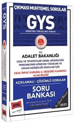 Yargı Yayınları 2023 Adalet Bakanlığı GYS Ceza ve Tevkifevleri Genel Müdürlüğü Ceza İnfaz Kurumu 2.Müdür Kadrosu Alan Bilgisi İçin Açıklamalı Soru Bankası