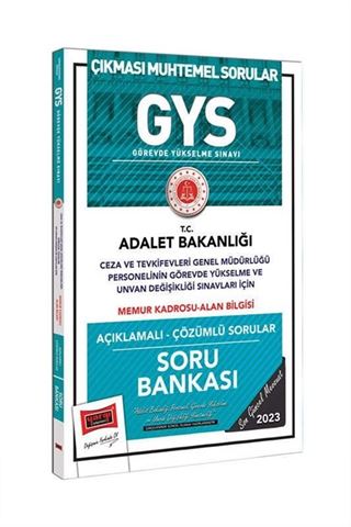 Yargı Yayınları 2023 Adalet Bakanlığı Ceza ve Tevkifevleri Genel Müdürlüğü Personeli Memur Kadrosu Alan Bilgisi İçin Görevde Yükselme ve Değişikliği Sınavlarına Yönelik Açıklamalı Soru Bankası