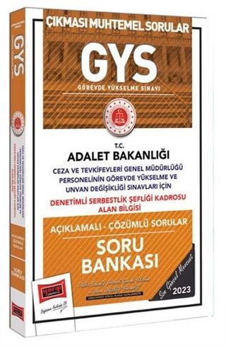 Yargı Yayınları 2023 Adalet Bakanlığı Ceza Tevkifevleri Genel Müdürlüğü GYS ve Unvan Değişikliği Sınavları İçin Denetimli Serbestlik Şefliği Kadrosu Alan Bilgisi Sınavı İçin Açıklamalı Soru Bankası
