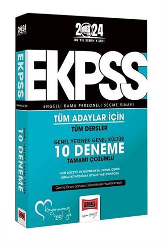 Yargı Yayınları 2023 EKPSS Tüm Adaylar İçin Genel Yetenek Genel Kültür Tüm Dersler Tamamı Çözümlü 10 Deneme